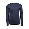 T-shirt Long Sleeve Interlock Tee blu / S - personalizzabile con logo