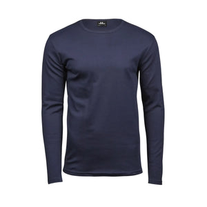 T-shirt Long Sleeve Interlock Tee blu / S - personalizzabile con logo