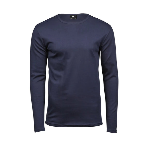 T-shirt Long Sleeve Interlock Tee blu / S - personalizzabile con logo