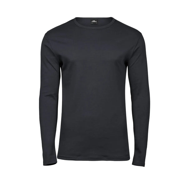 T-shirt Long Sleeve Interlock Tee grigio / S - personalizzabile con logo