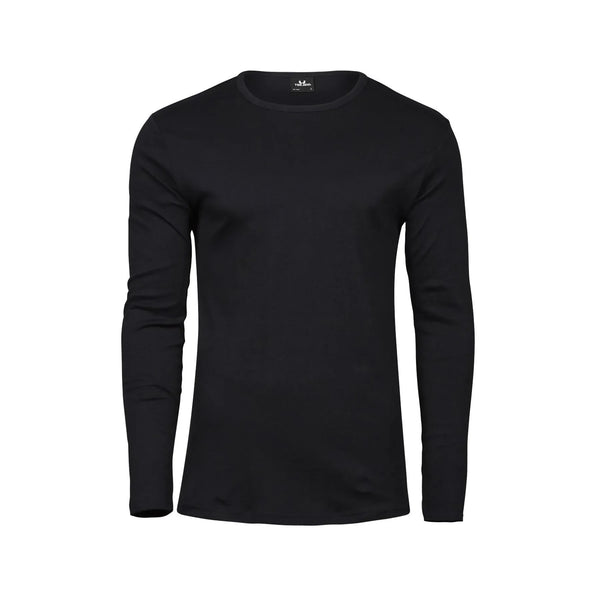 T-shirt Long Sleeve Interlock Tee nero / S - personalizzabile con logo