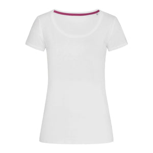 T-shirt Megan Crew Neck bianco / S - personalizzabile con logo
