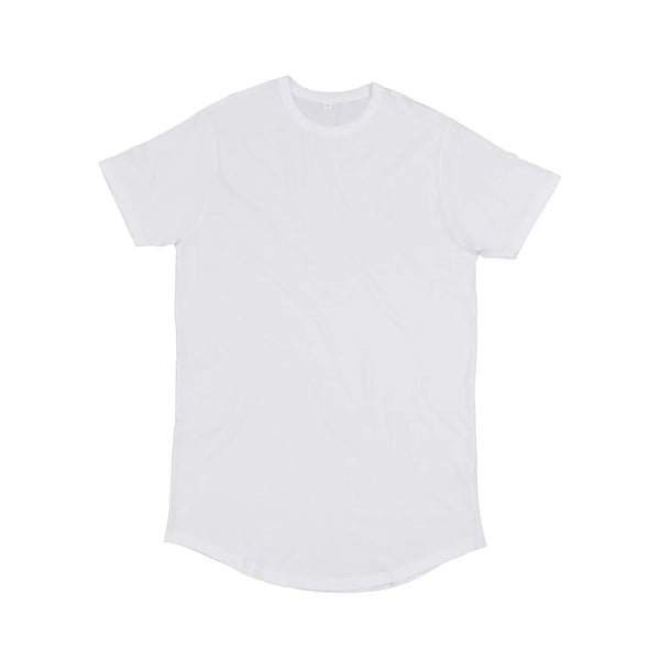 T-shirt Men' Organic Longer Length T bianco / S - personalizzabile con logo
