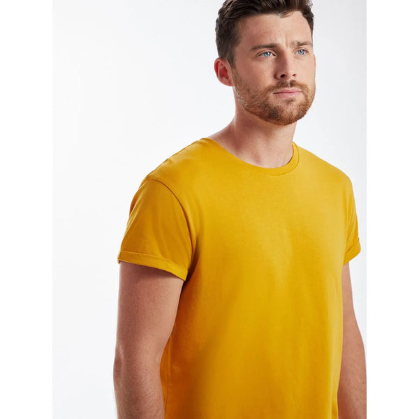 T-shirt Men' Organic Roll Sleeve T - personalizzabile con logo