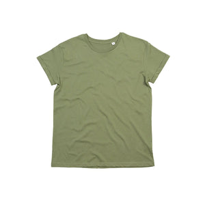 T-shirt Men' Organic Roll Sleeve T verde / S - personalizzabile con logo