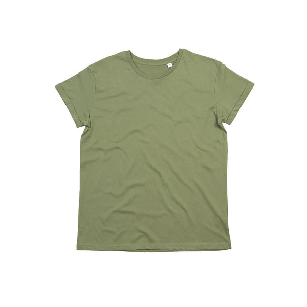 T-shirt Men' Organic Roll Sleeve T verde / S - personalizzabile con logo