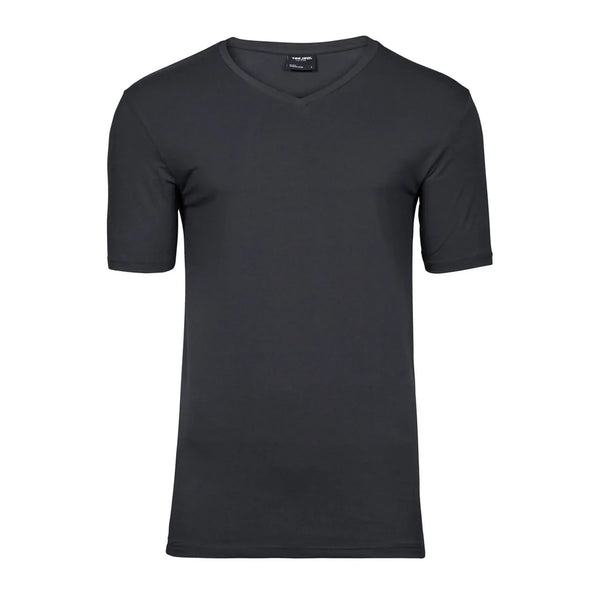 T-shirt Men' Stretch V-neck tee grigio / S - personalizzabile con logo