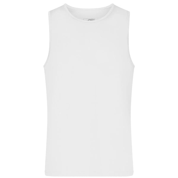 T-shirt Mens Active Tanktop bianco / S - personalizzabile con logo