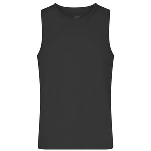 T-shirt Mens Active Tanktop nero / S - personalizzabile con logo