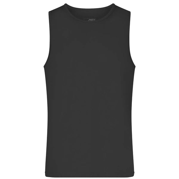 T-shirt Mens Active Tanktop nero / S - personalizzabile con logo