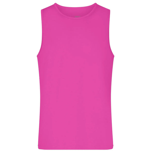 T-shirt Mens Active Tanktop rosa / S - personalizzabile con logo