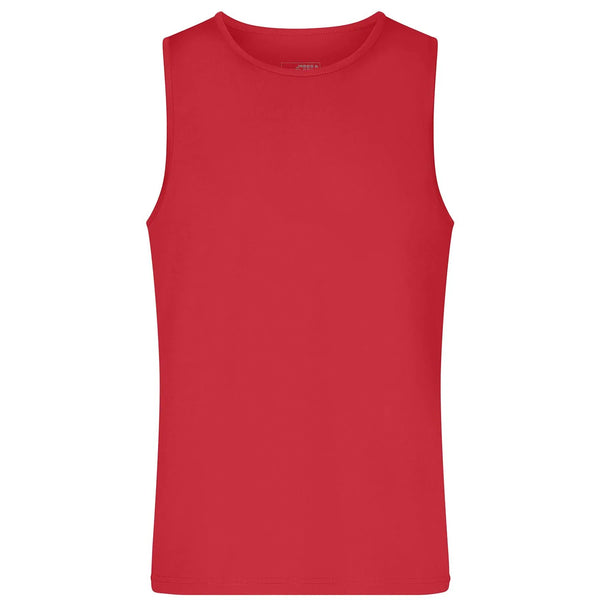 T-shirt Mens Active Tanktop rosso / S - personalizzabile con logo