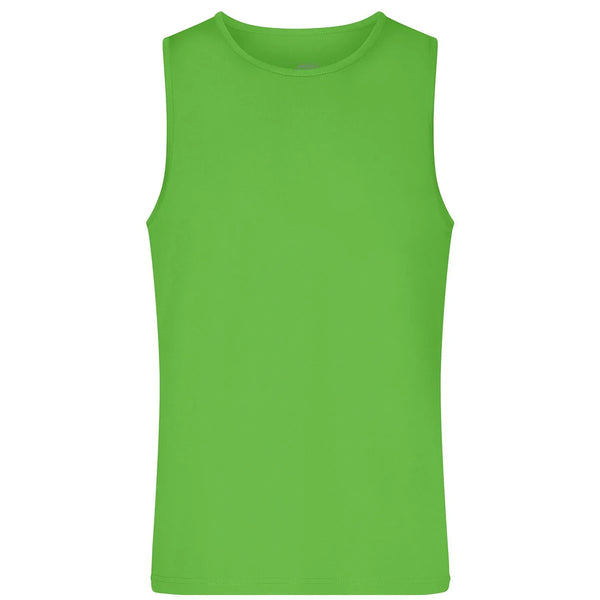 T-shirt Mens Active Tanktop verde / S - personalizzabile con logo