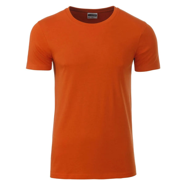 T-shirt Mens Basic-t arancione / S - personalizzabile con logo
