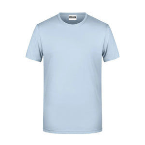 T-shirt Mens Basic-t azzurro / S - personalizzabile con logo