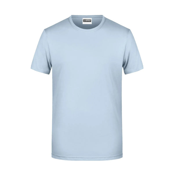 T-shirt Mens Basic-t azzurro / S - personalizzabile con logo