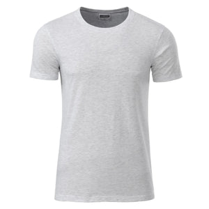 T-shirt Mens Basic-t grigio / S - personalizzabile con logo