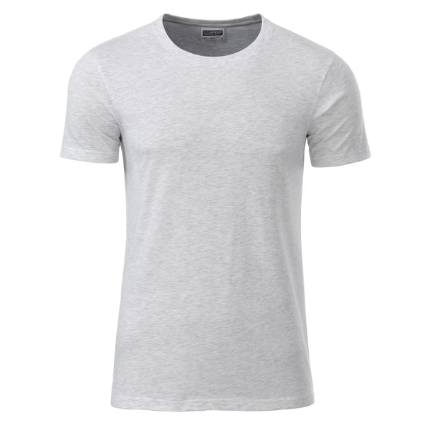 T-shirt Mens Basic-t grigio / S - personalizzabile con logo