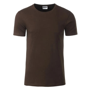 T-shirt Mens Basic-t marrone / S - personalizzabile con logo