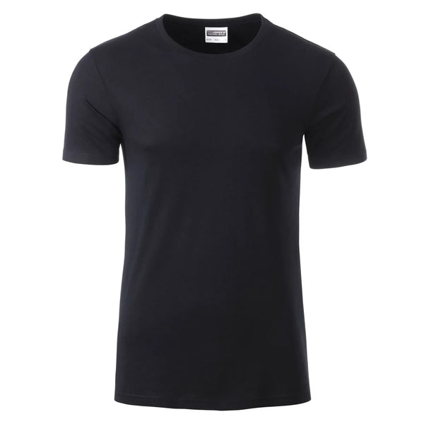 T-shirt Mens Basic-t nero / S - personalizzabile con logo