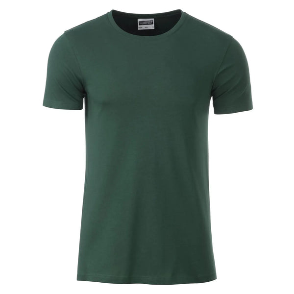T-shirt Mens Basic-t verde / S - personalizzabile con logo