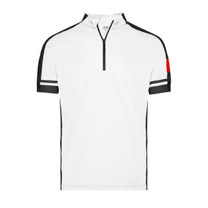 T-shirt Mens Bike-t Half Zip bianco / S - personalizzabile con logo