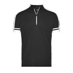 T-shirt Mens Bike-t Half Zip nero / S - personalizzabile con logo