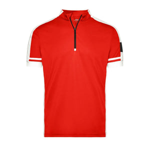 T-shirt Mens Bike-t Half Zip rosso / S - personalizzabile con logo