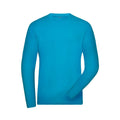 T-shirt Mens Bio Stretch-maniche lunghe Work - Solid azzurro / XS - personalizzabile con logo