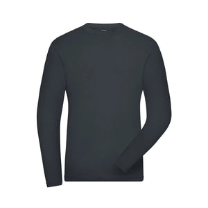 T-shirt Mens Bio Stretch-maniche lunghe Work - Solid grigio / XS - personalizzabile con logo