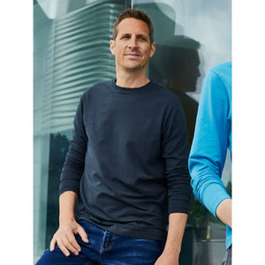 T-shirt Mens Bio Stretch-maniche lunghe Work - Solid - personalizzabile con logo