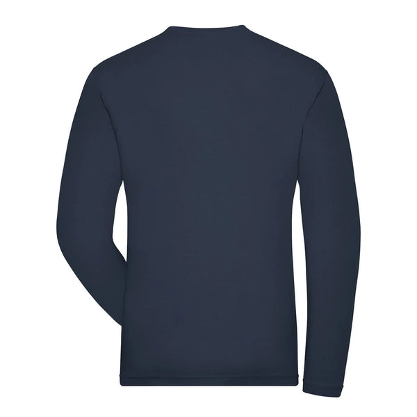 T-shirt Mens Bio Stretch-maniche lunghe Work - Solid - personalizzabile con logo