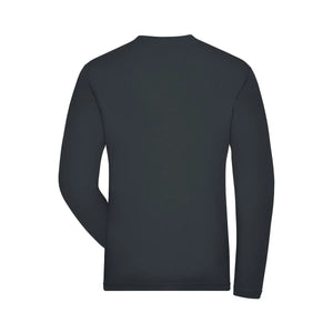 T-shirt Mens Bio Stretch-maniche lunghe Work - Solid - personalizzabile con logo