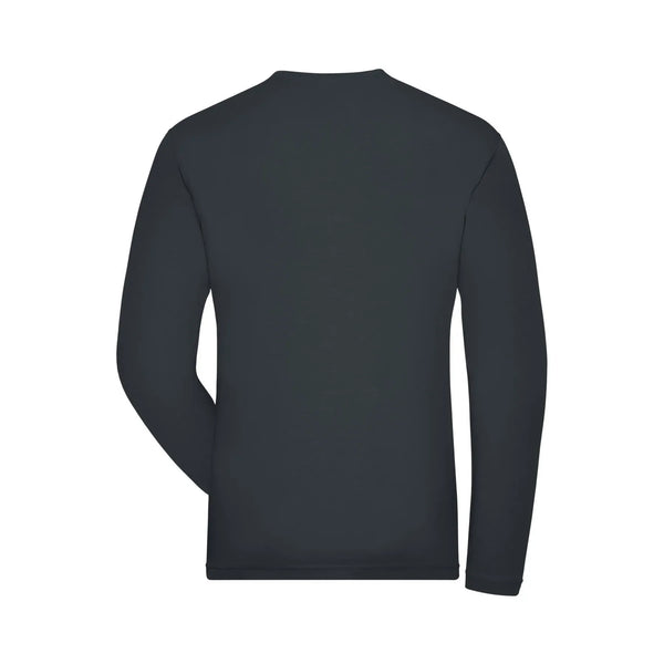 T-shirt Mens Bio Stretch-maniche lunghe Work - Solid - personalizzabile con logo