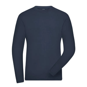 T-shirt Mens Bio Stretch-maniche lunghe Work - Solid - personalizzabile con logo