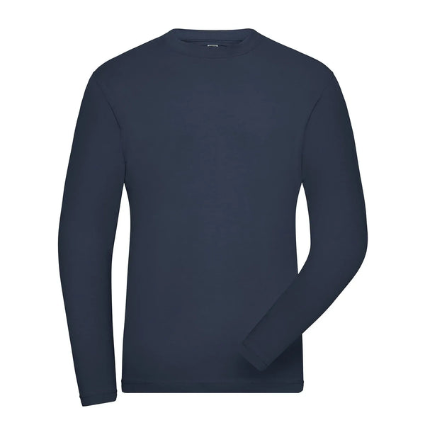 T-shirt Mens Bio Stretch-maniche lunghe Work - Solid - personalizzabile con logo
