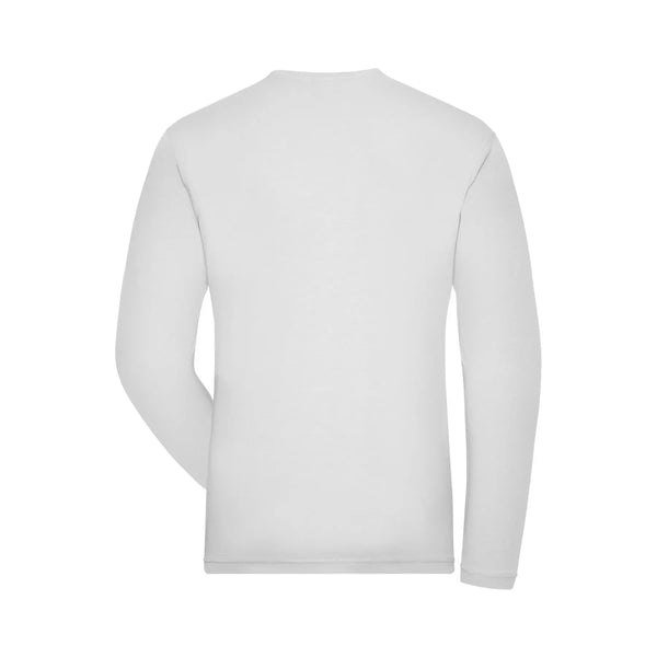 T-shirt Mens Bio Stretch-maniche lunghe Work - Solid - personalizzabile con logo