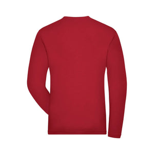 T-shirt Mens Bio Stretch-maniche lunghe Work - Solid - personalizzabile con logo
