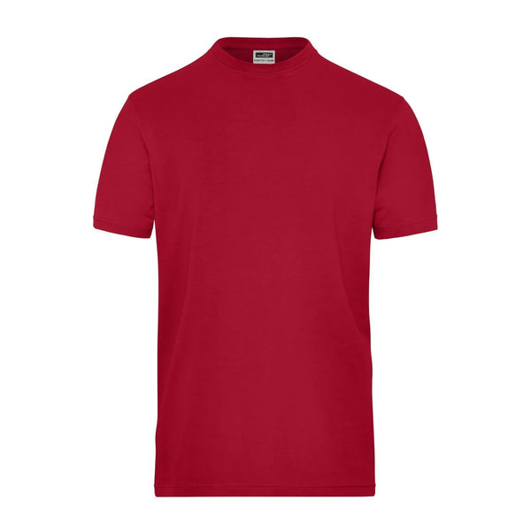 T-shirt Mens Bio Stretch-t Work - Solid rosso / XS - personalizzabile con logo