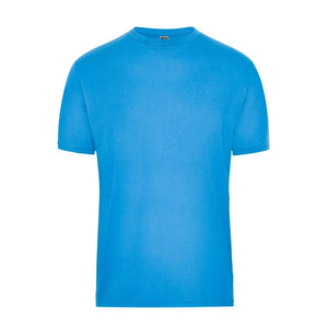 T-shirt Mens Bio Workwear azzurro / XS - personalizzabile con logo