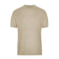 T-shirt Mens Bio Workwear beige / XS - personalizzabile con logo
