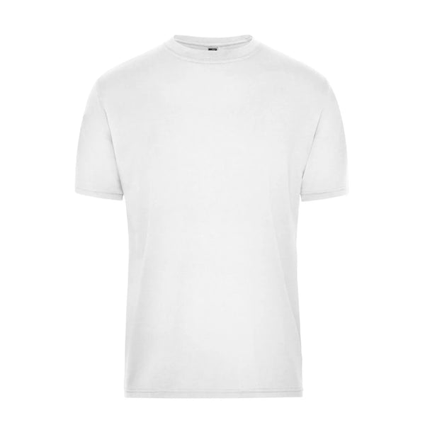 T-shirt Mens Bio Workwear bianco / XS - personalizzabile con logo