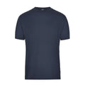 T-shirt Mens Bio Workwear blu / XS - personalizzabile con logo
