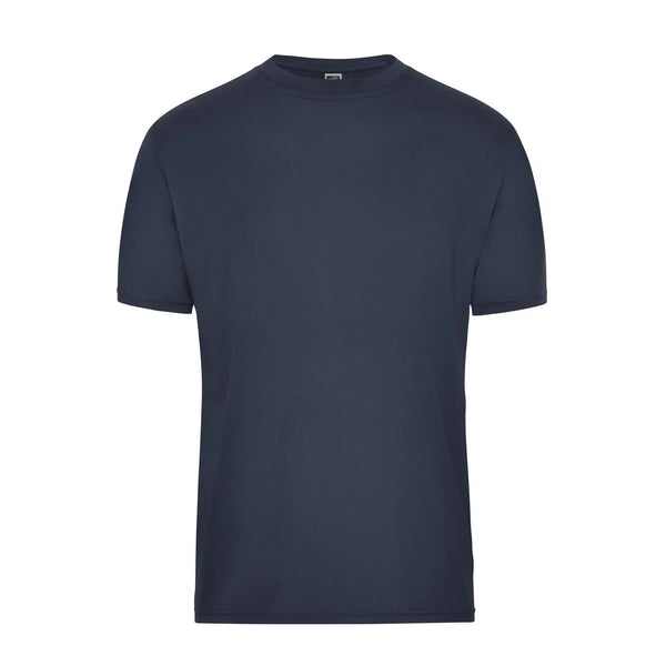 T-shirt Mens Bio Workwear blu / XS - personalizzabile con logo