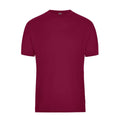 T-shirt Mens Bio Workwear bordeaux / XS - personalizzabile con logo