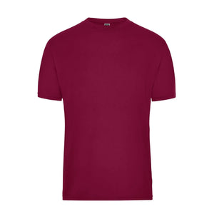 T-shirt Mens Bio Workwear bordeaux / XS - personalizzabile con logo