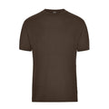 T-shirt Mens Bio Workwear marrone / XS - personalizzabile con logo