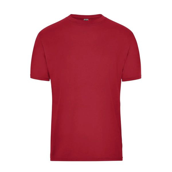 T-shirt Mens Bio Workwear rosso / XS - personalizzabile con logo