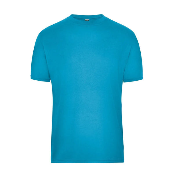 T-shirt Mens Bio Workwear turquoise / XS - personalizzabile con logo