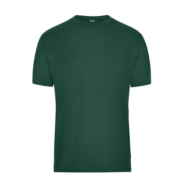 T-shirt Mens Bio Workwear verde / XS - personalizzabile con logo